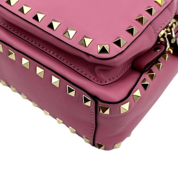 VALENTINO  Garavani Rockstud Leather Backpack Pink main image 5